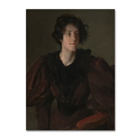 William Merritt Chase 'Study Of A Young Woman' Canvas Art,35x47